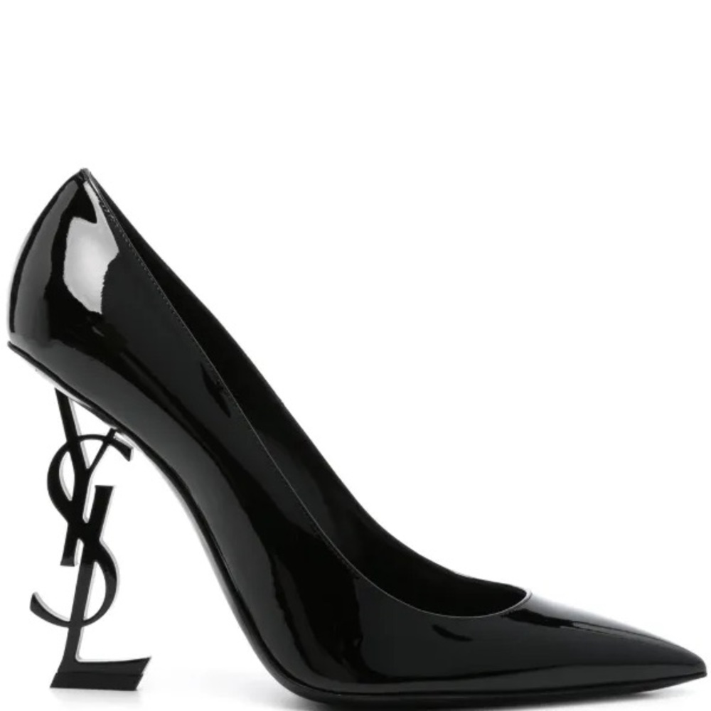 SAINT LAURENT 110MM OPYUM LOGO PATENT LEATHER PUMPS
